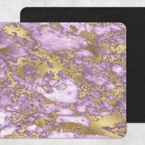PURPLE & Gold Marble Mouse Pad